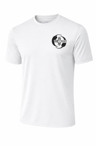 FLY DESERT DISC GOLF - YIN YANG CHILE LOGO LONG SLEEVE DRY FIT (LARGE) - WHITE