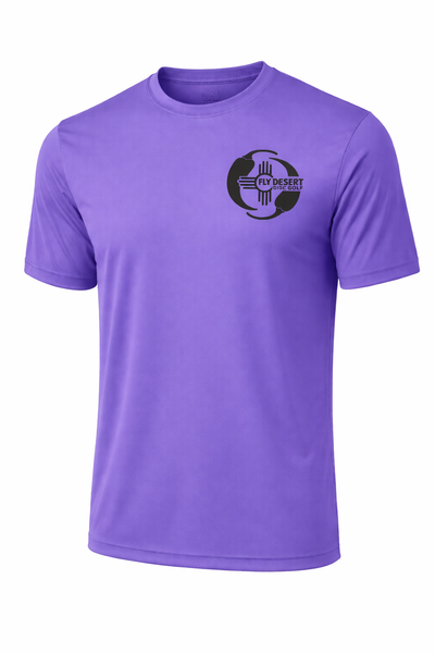 FLY DESERT DISC GOLF - YIN YANG CHILE LOGO LONG SLEEVE DRY FIT (LARGE) - PURPLE