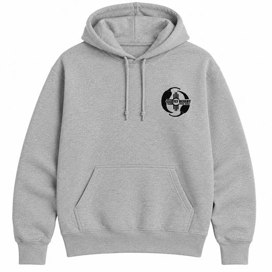 FLY DESERT DISC GOLF - YIN YANG CHILE LOGO HOODIE (LARGE) - GRAY